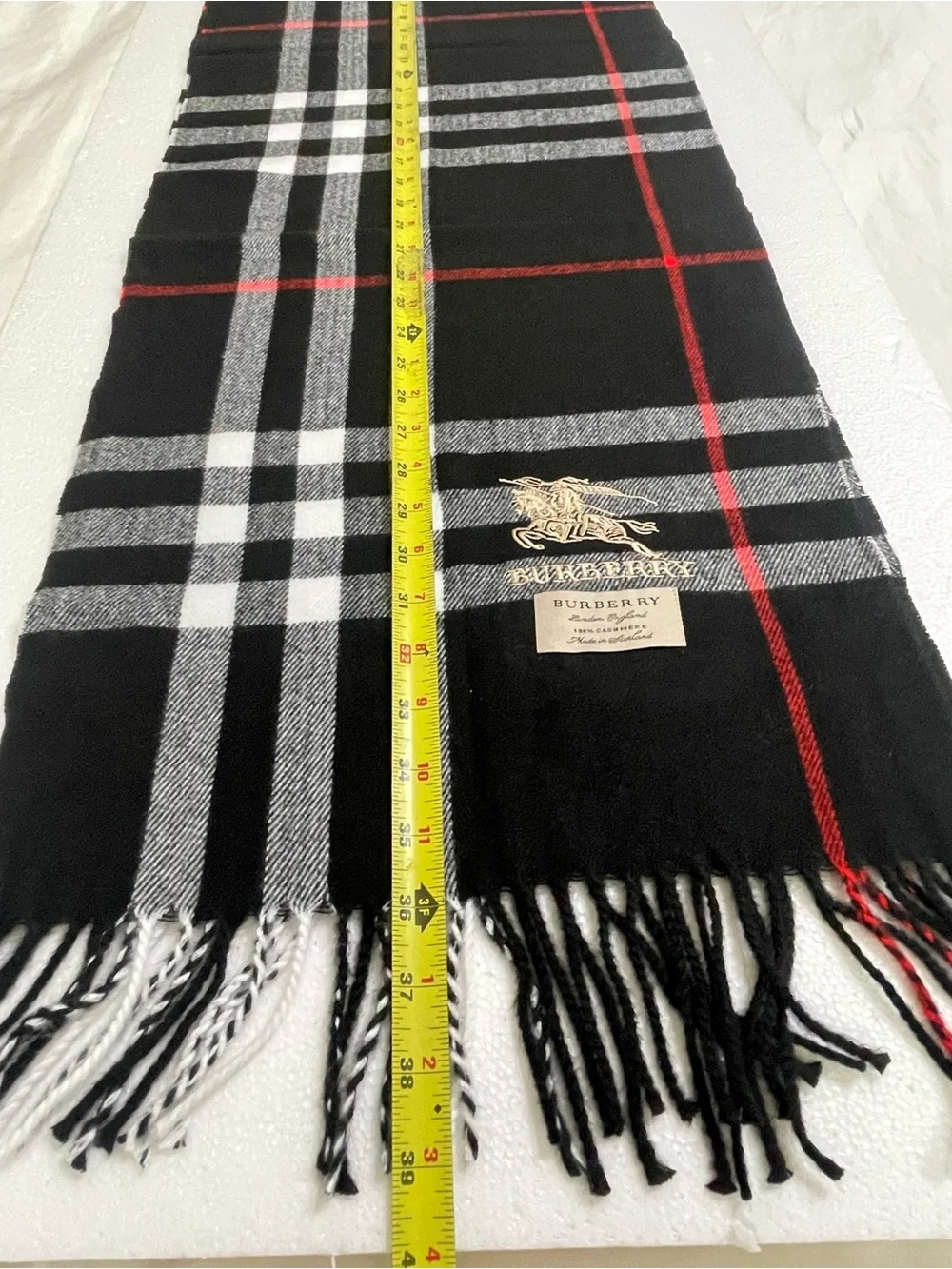 Burberry Check Cashmere Scarf.